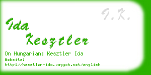 ida kesztler business card